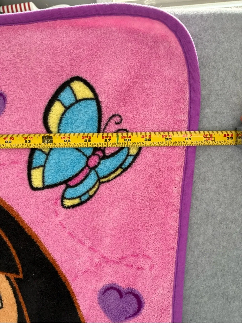Vintage 2006 Dora the Explorer Blanket Y2K Nickelodeon 31.5” x 40.5”
